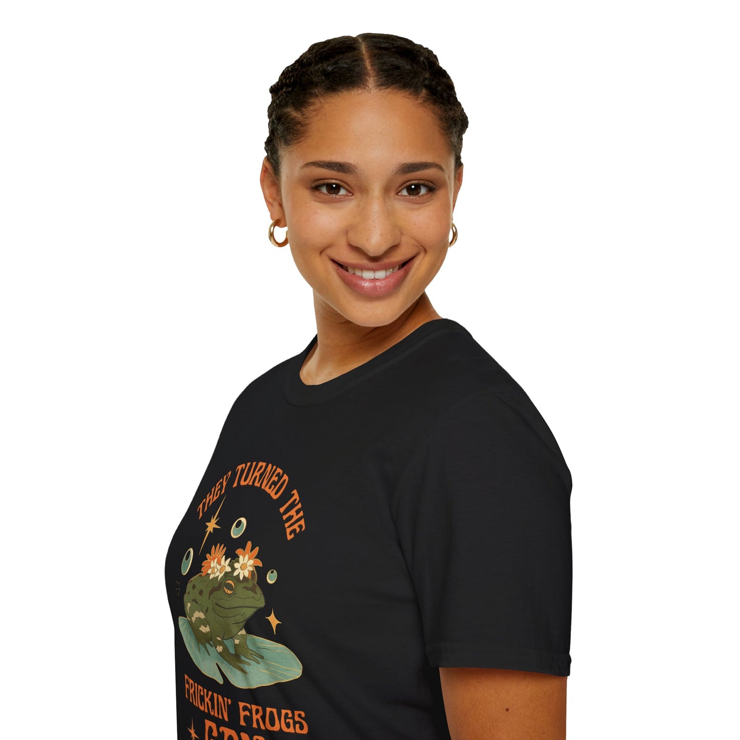 They Turned The Frickin' Frogs Gay | Unisex Softstyle Tee