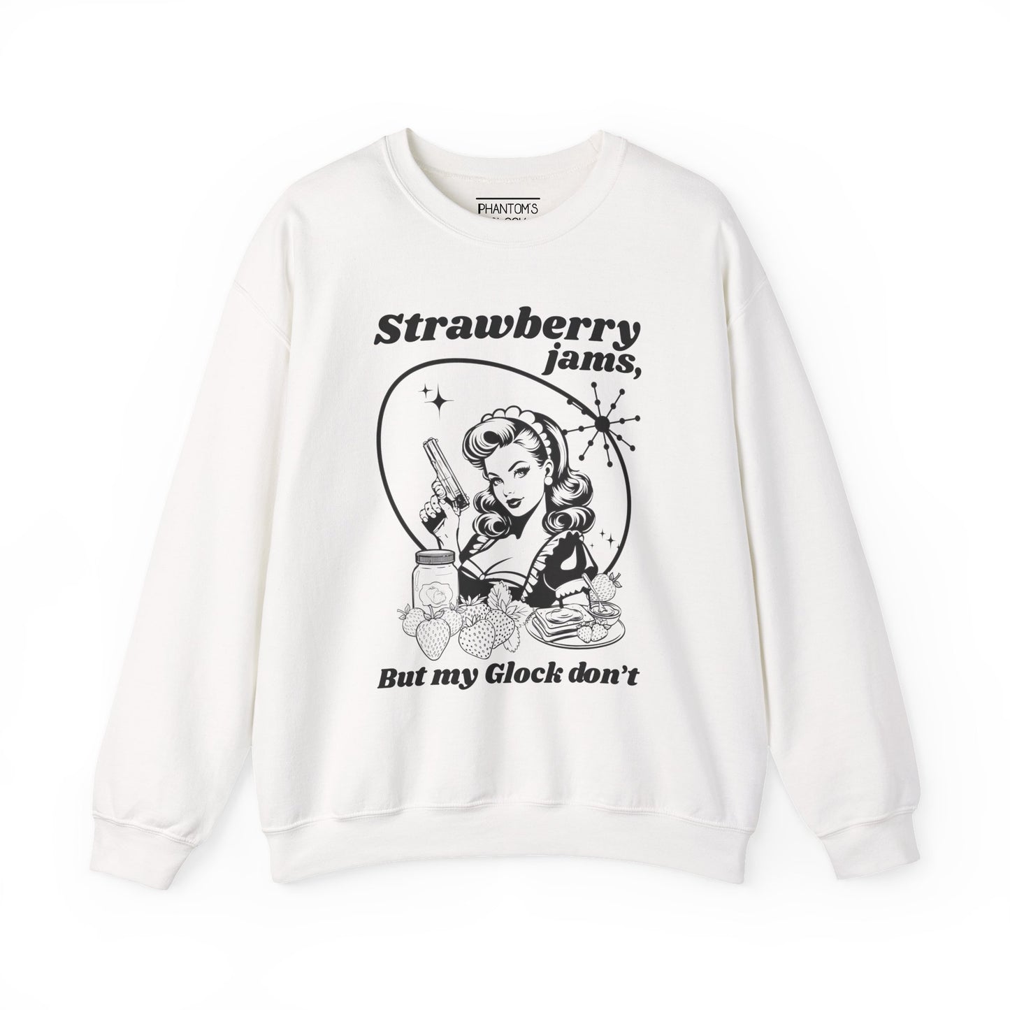 Vintage Pinup Strawberry Jam | Unisex Heavy Blend Crewneck Sweatshirt