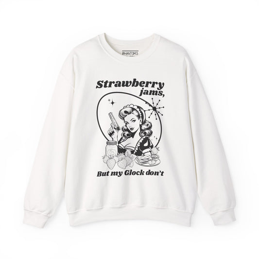 Vintage Pinup Strawberry Jam | Unisex Heavy Blend Crewneck Sweatshirt