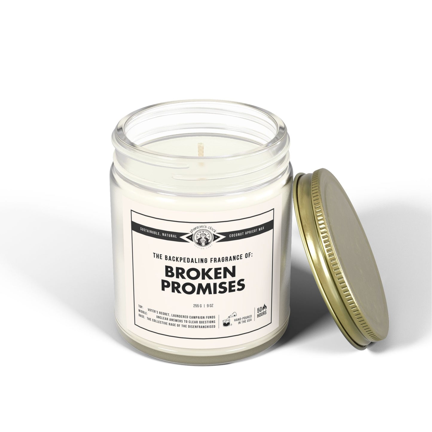 Broken Promises  | Scented Coconut Apricot Wax Candle 9oz