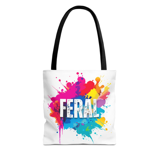 Canvas Tote - "Feral" Paint Splatter Design