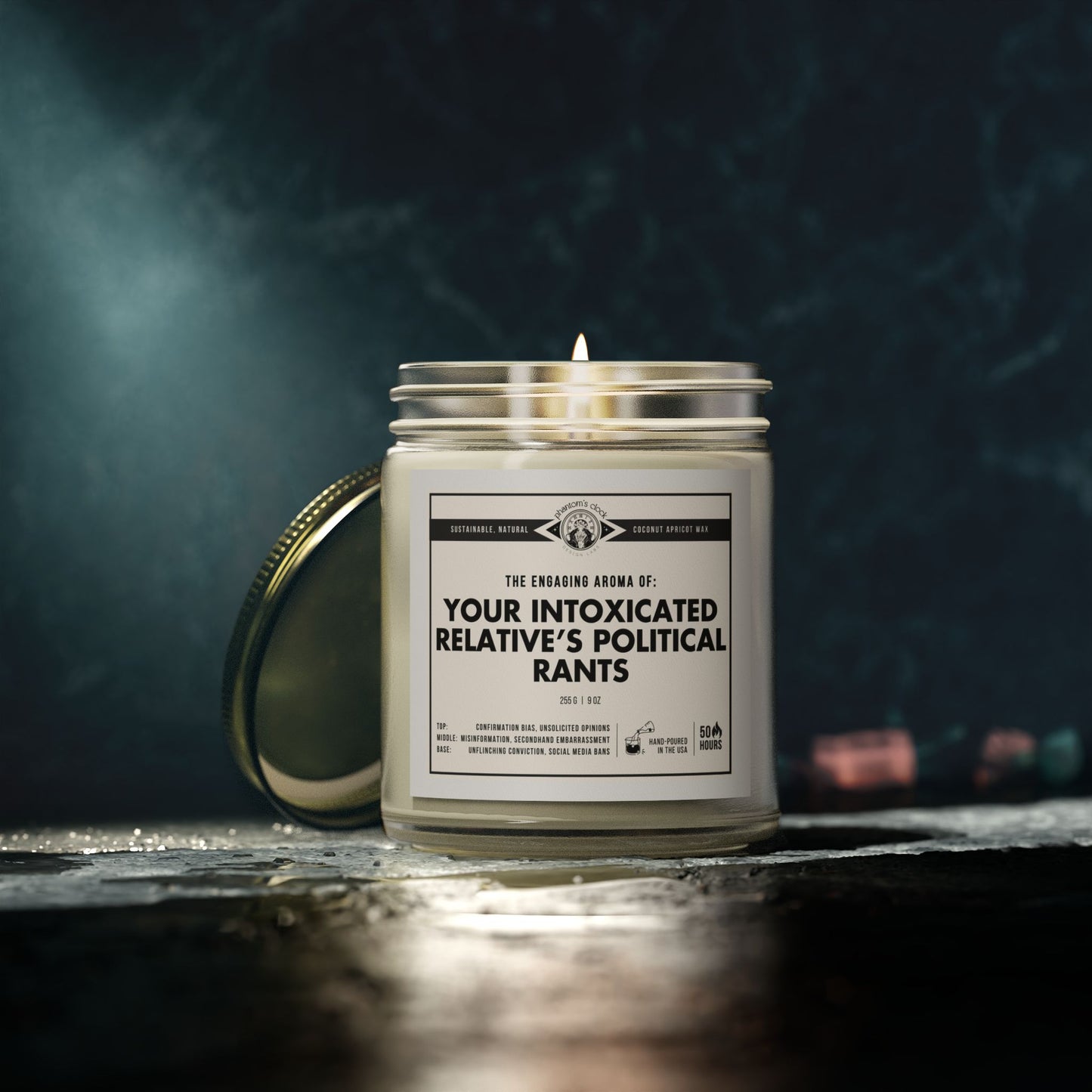 Your Intoxicated Relative's Political Rants | Scented Coconut Apricot Wax Candle 9oz