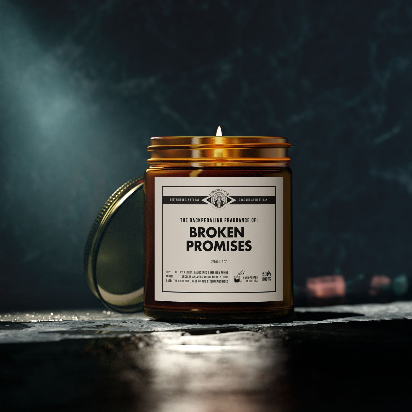 Broken Promises  | Scented Coconut Apricot Wax Candle 9oz