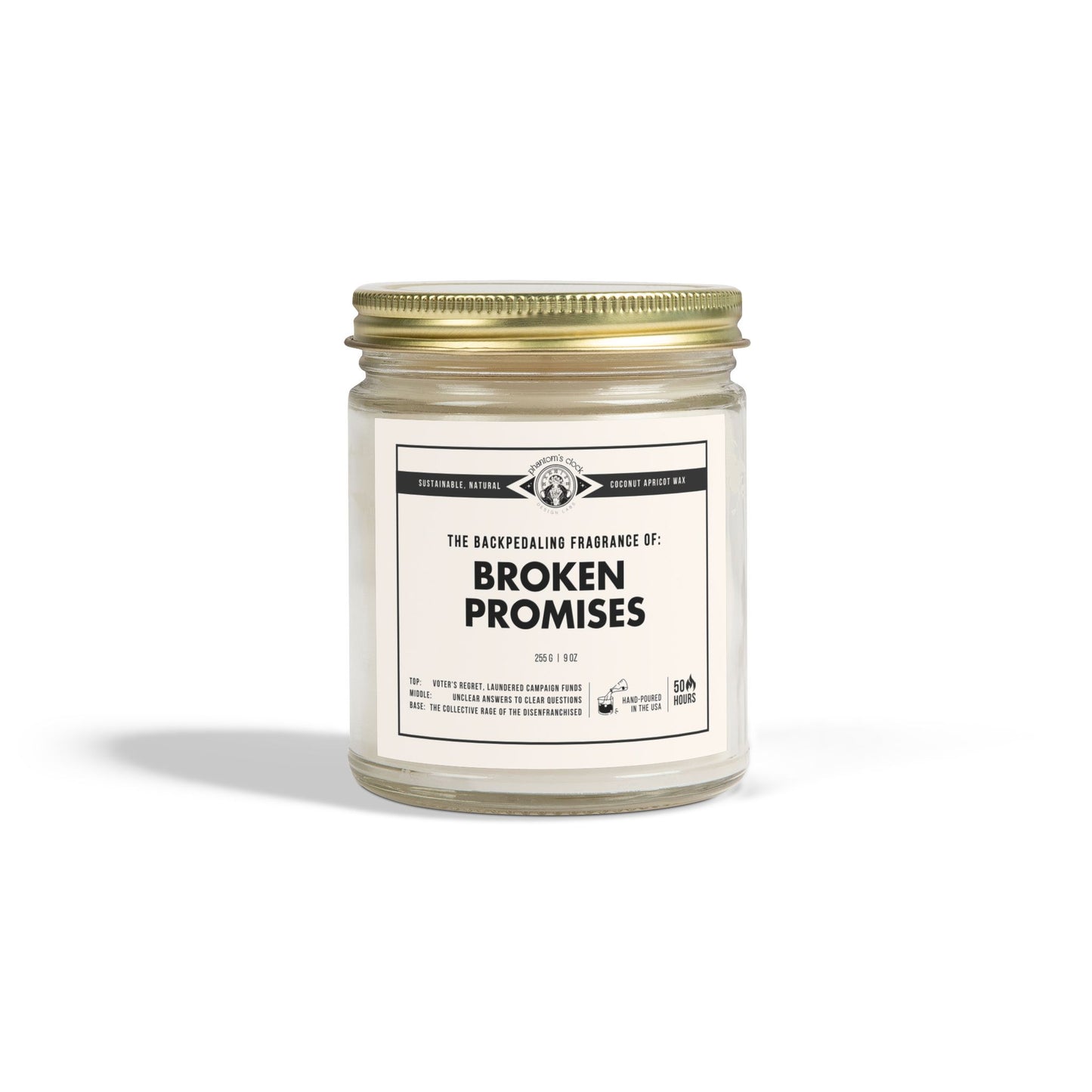 Broken Promises  | Scented Coconut Apricot Wax Candle 9oz