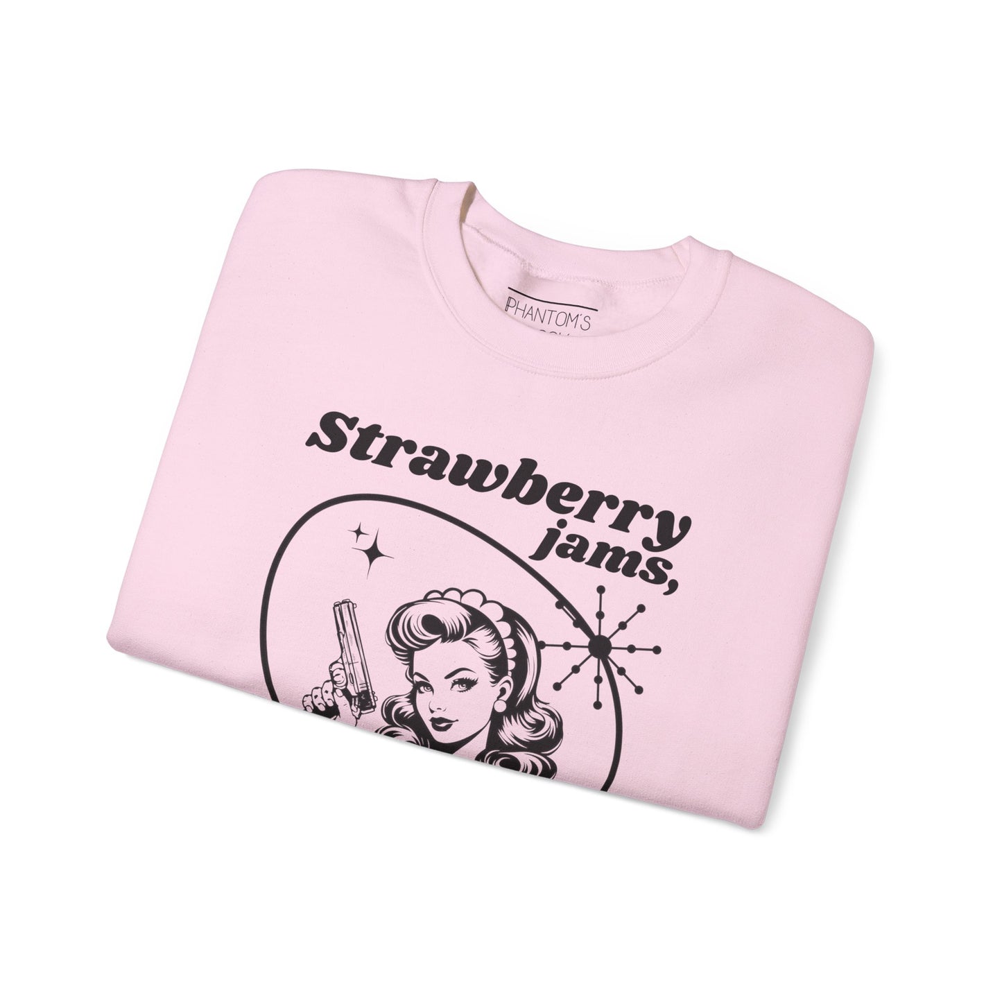 Vintage Pinup Strawberry Jam | Unisex Heavy Blend Crewneck Sweatshirt