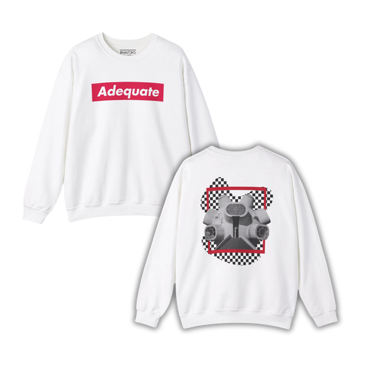 Adequate Parody Checkerboard Front and Back Graphic Pullover | Unisex Heavy Blend™ Crewneck Sweatshirt