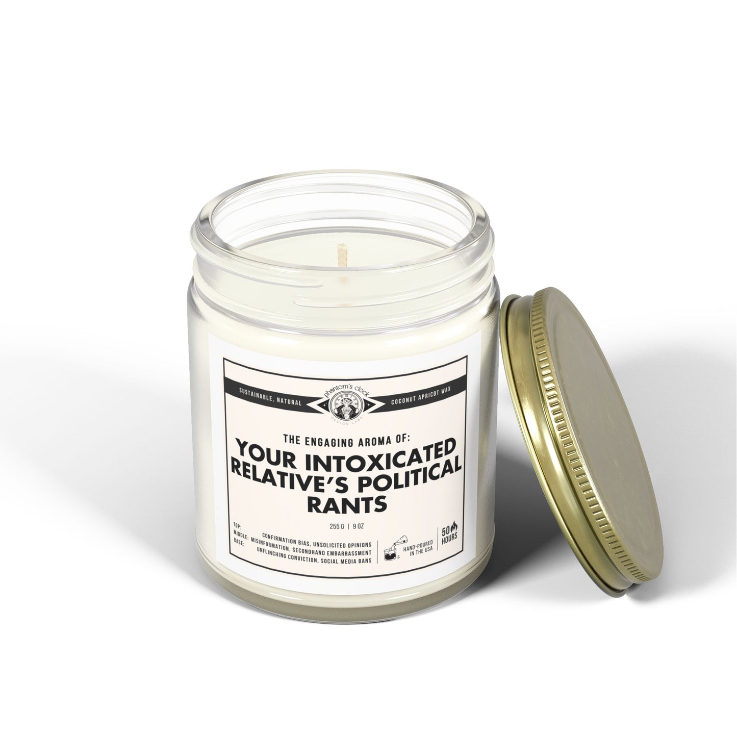 Your Intoxicated Relative's Political Rants | Scented Coconut Apricot Wax Candle 9oz