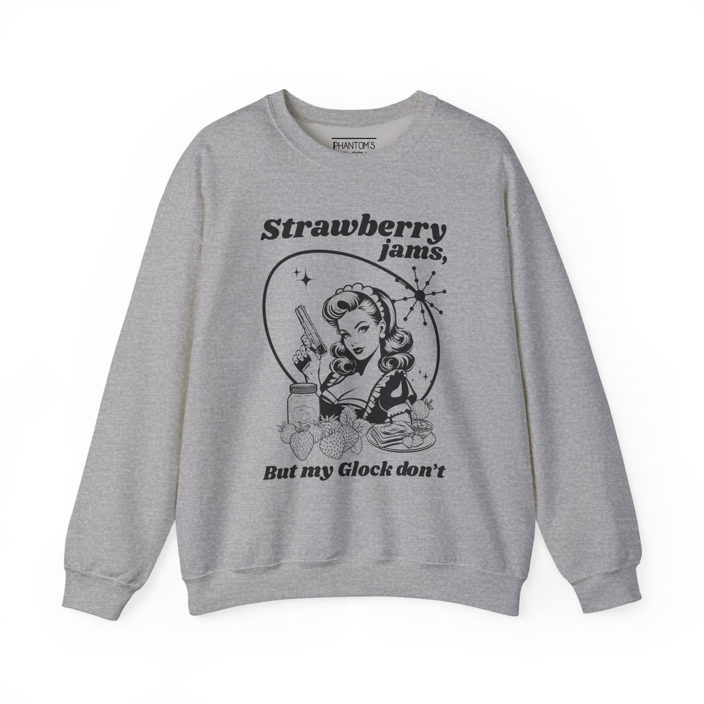 Vintage Pinup Strawberry Jam | Unisex Heavy Blend Crewneck Sweatshirt