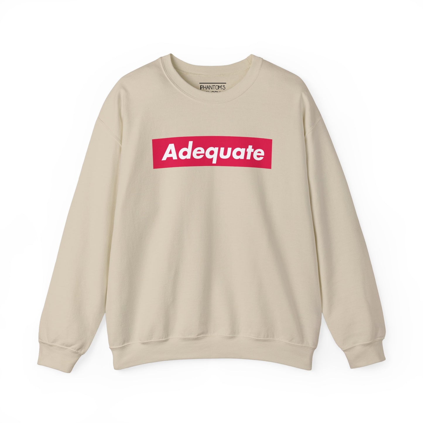 Adequate Parody Checkerboard Front and Back Graphic Pullover | Unisex Heavy Blend™ Crewneck Sweatshirt