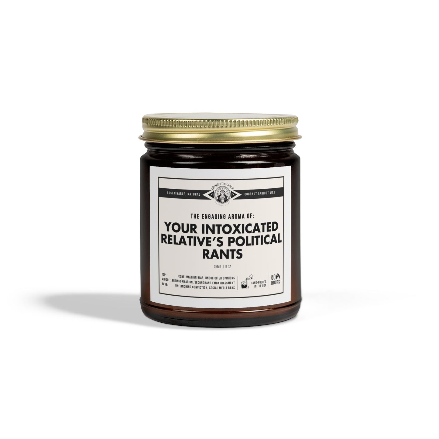 Your Intoxicated Relative's Political Rants | Scented Coconut Apricot Wax Candle 9oz