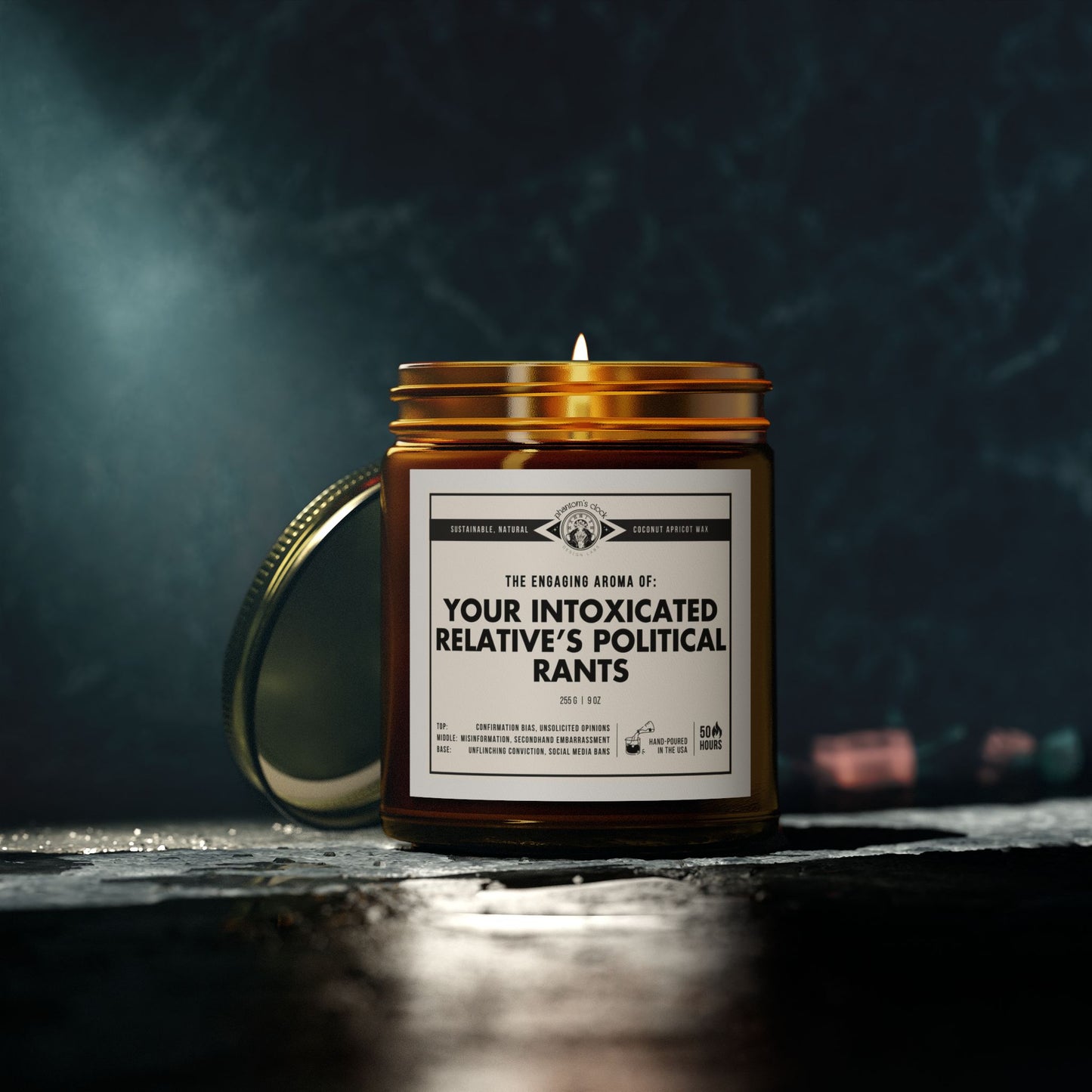 Your Intoxicated Relative's Political Rants | Scented Coconut Apricot Wax Candle 9oz