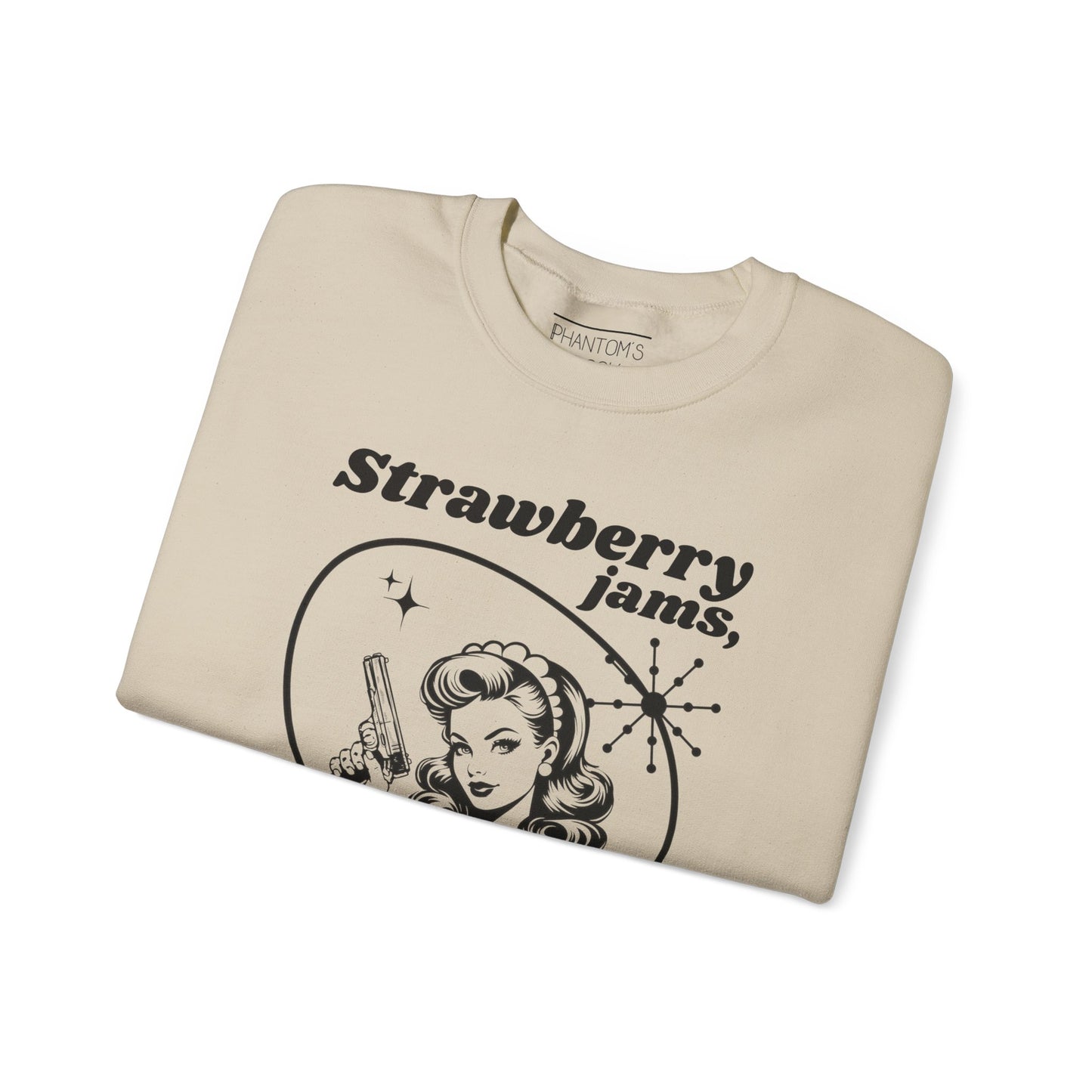 Vintage Pinup Strawberry Jam | Unisex Heavy Blend Crewneck Sweatshirt
