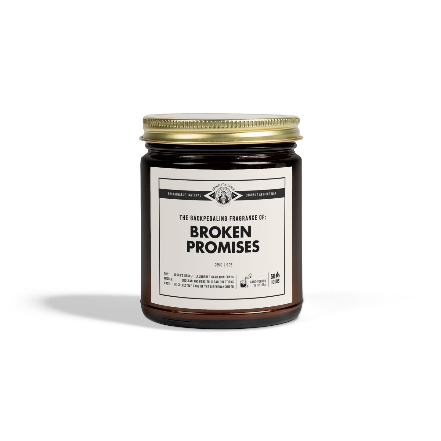 Broken Promises  | Scented Coconut Apricot Wax Candle 9oz