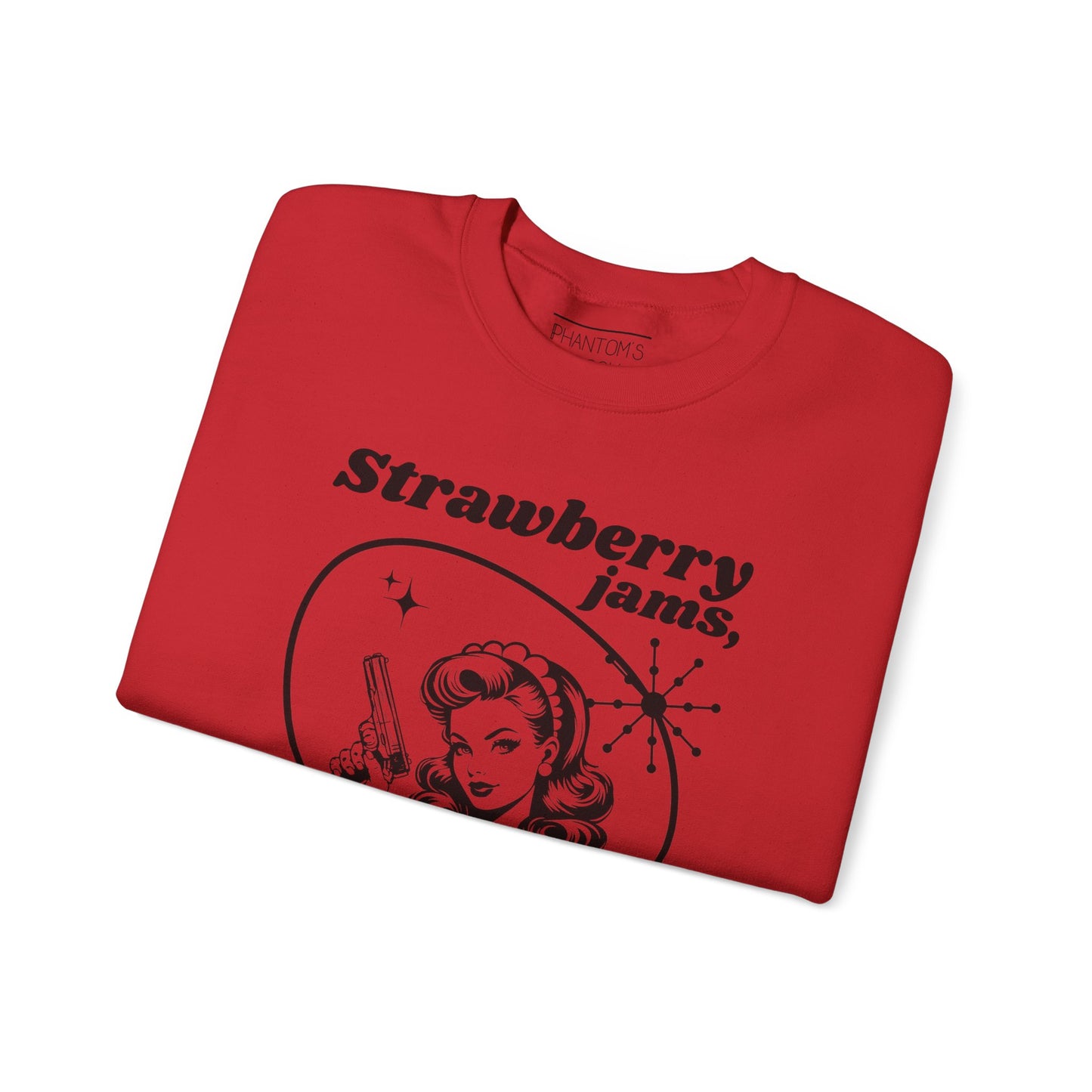 Vintage Pinup Strawberry Jam | Unisex Heavy Blend Crewneck Sweatshirt