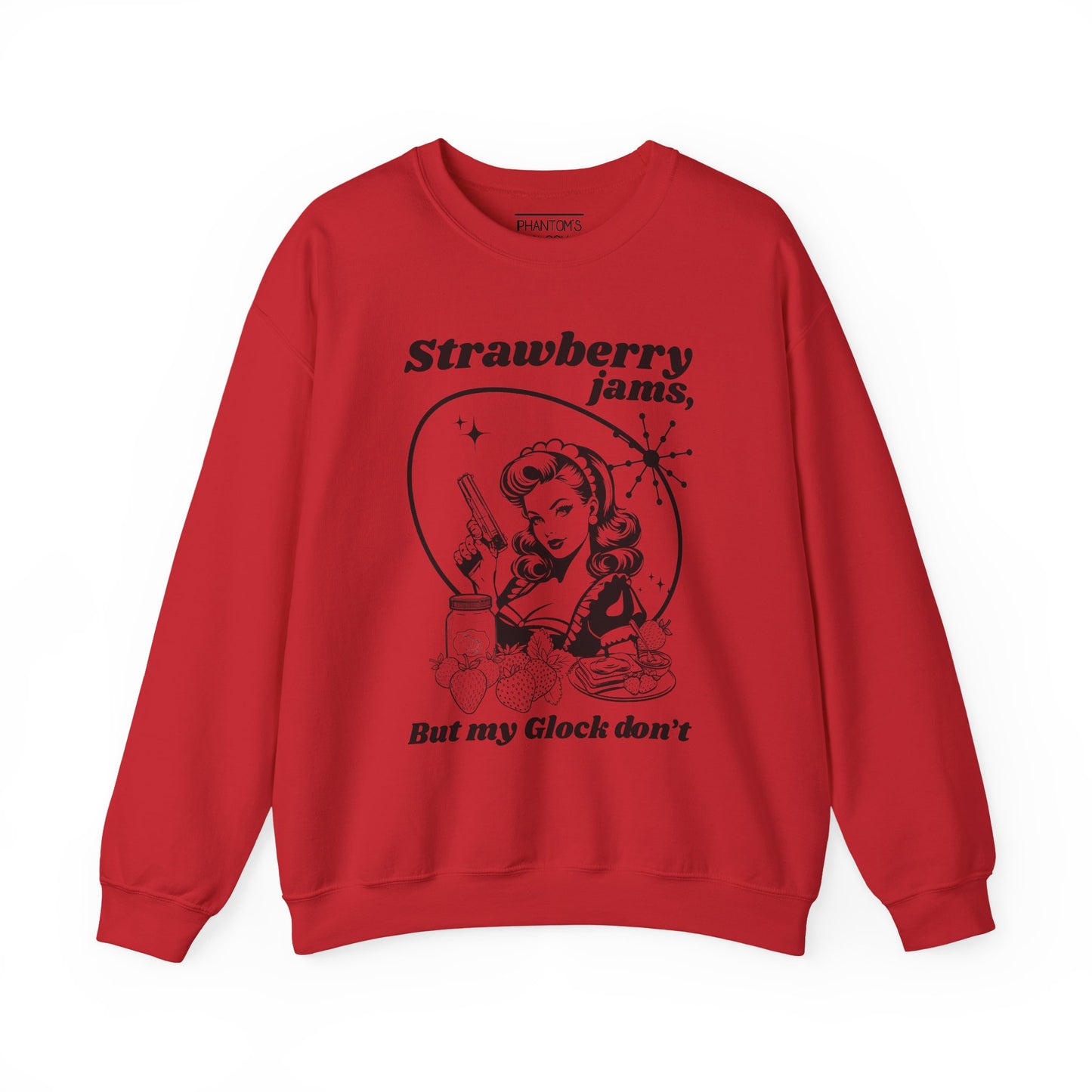 Vintage Pinup Strawberry Jam | Unisex Heavy Blend Crewneck Sweatshirt