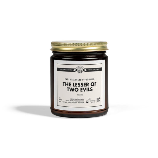 The Lesser of Two Evils | Scented Coconut Apricot Wax Candle 9oz