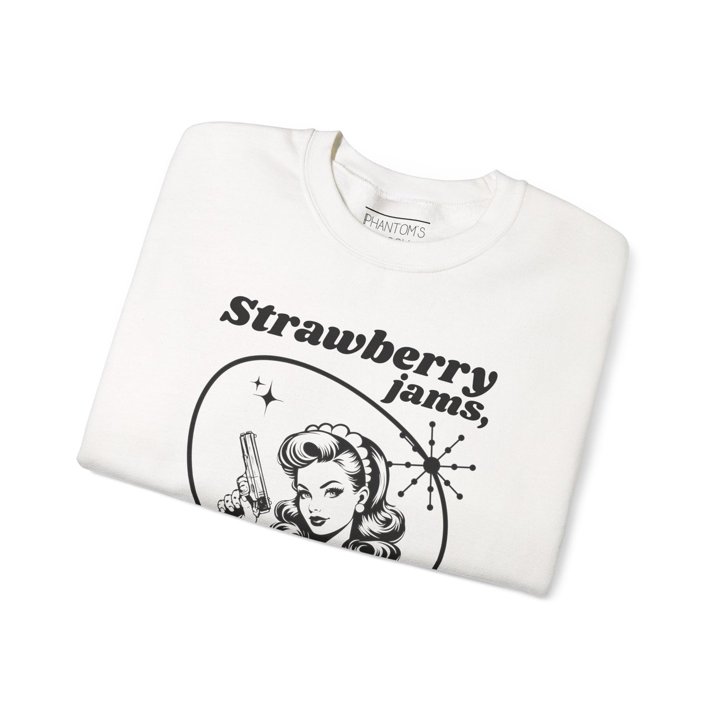 Vintage Pinup Strawberry Jam | Unisex Heavy Blend Crewneck Sweatshirt